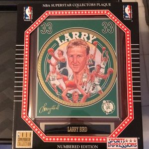 Larry Bird NBA super star collections plaque